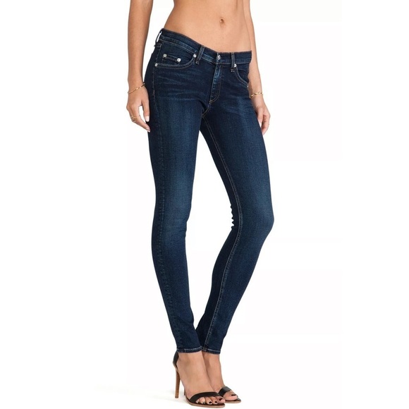 Rag & Bone Denim Mid Rise Skinny Leg Woodford Wash Denim Jeans Size 24 W1502K520 - Picture 2 of 9